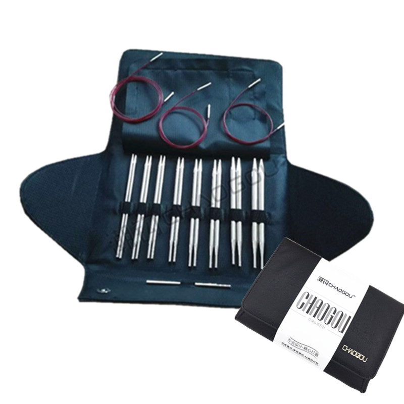 潮钩牌可拆卸环形针装编织工具可换头循环针银针毛线衣针棒针