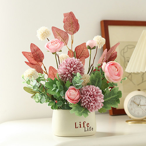 高档仿真花假花摆设超市商场柜子美陈家居摆件客厅餐桌花摆花装饰