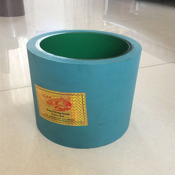 7寸绿色蓝色高耐磨砻谷机胶辊 碾米机胶轮砻谷机配件打米胶轮