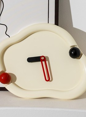 奶油风客厅钟表创意时钟装饰品入户玄关电视柜桌面座钟摆台式摆件