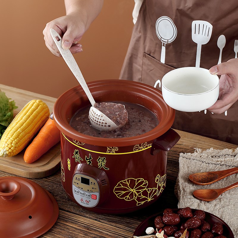 紫砂电炖锅插电煮粥煲汤砂锅养生慢炖家用全自动陶瓷BB小炖盅熬汤