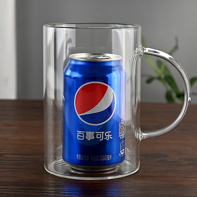 超大玻璃杯大容量泡茶水杯1000ml杯子男士办公室带盖把手大号茶杯