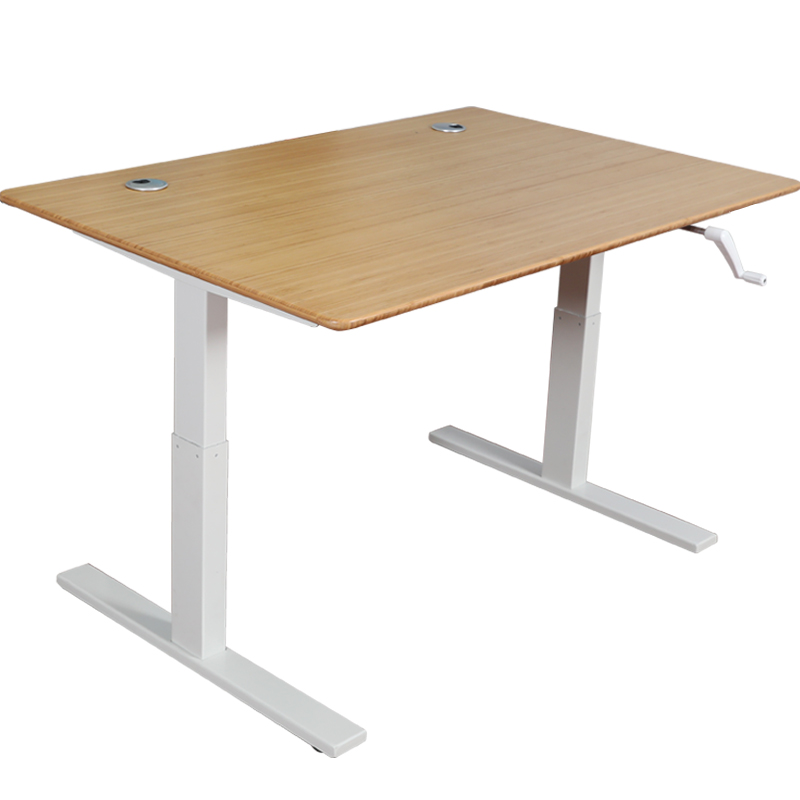 启健全实木儿童学习桌子手摇简约可升降简单小学生家用写字书桌