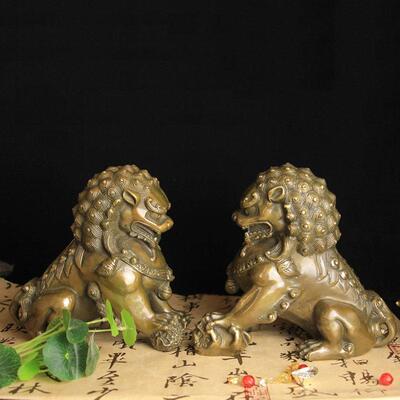 铜狮狮子XFM件北京大小号铜狮子一对雄大摆门口摆设客狮厅家居礼