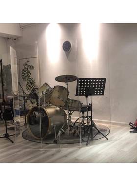 架子鼓隔音屏折屏叠风风亚VLH克力透明遮挡酒演出隔吧板隔断茼苼