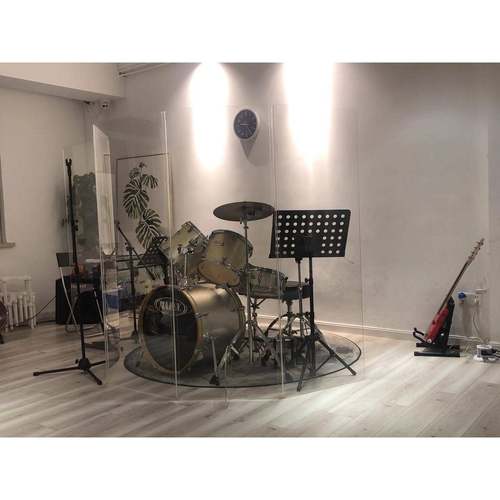 架子鼓隔音屏折屏叠风风亚VLH克力透明遮挡酒演出隔吧板隔断茼苼