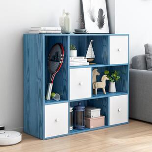 书落地简约现空代收纳储物G98G13柜省间简易架家用置物架带门格子