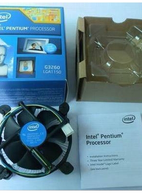 intel 原装盒装CPU散热器G4560 G3930 1151针 CPU风扇 四针线温控
