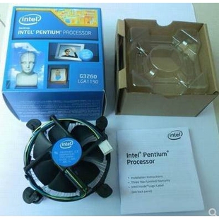 intel 原装盒装CPU散热器G4560 G3930 1151针 CPU风扇 四针线温控