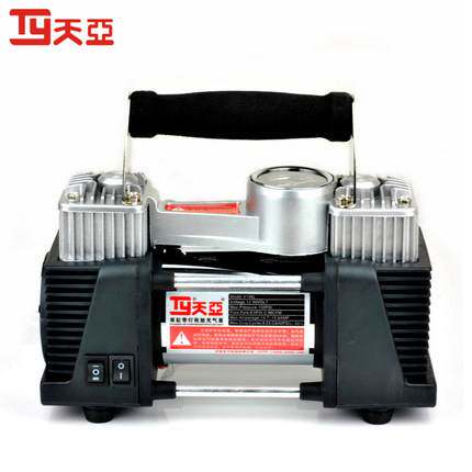 汽车充气泵用轮胎打气泵12V23A便携式车载汽泵双缸大功率