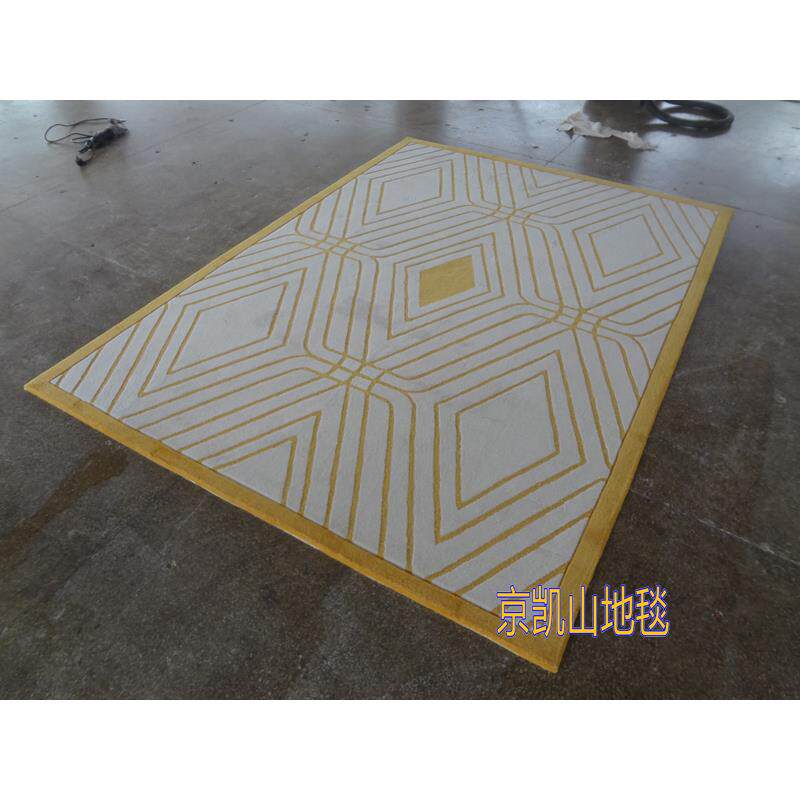 新西兰进口毛692墅欧式复古金色别厅客茶几沙发地毯美式卧室床前