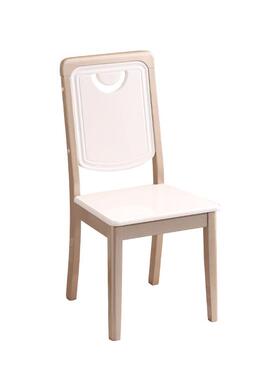 实木餐椅家用简约现靠椅色白全实HOQ木中式木背质餐厅代酒店书桌