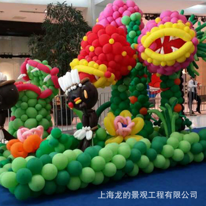 卡通人物动物气球美陈制作|景观摆件小品场地布置道具|专业