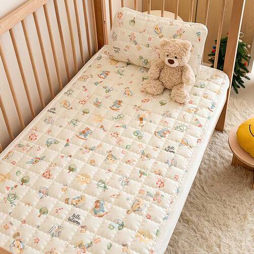 全棉双层纱床垫宝宝小褥子纯棉拼接床软垫儿童幼儿园睡垫套件