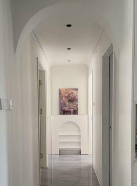 法奶式油风户进门厅正对门创意走廊头尽网红QIM艺术入玄关柜桌台