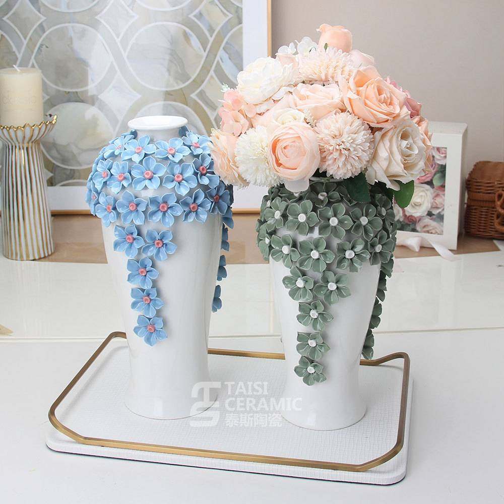 现代家居软装干花瓶陶瓷手捏立体花小碎花工艺品摆件桌面插花摆设,玩具/童车/益智/积木/模型,垂直悬浮玩具,淘宝优惠券,粉丝福利购,淘宝优惠卷