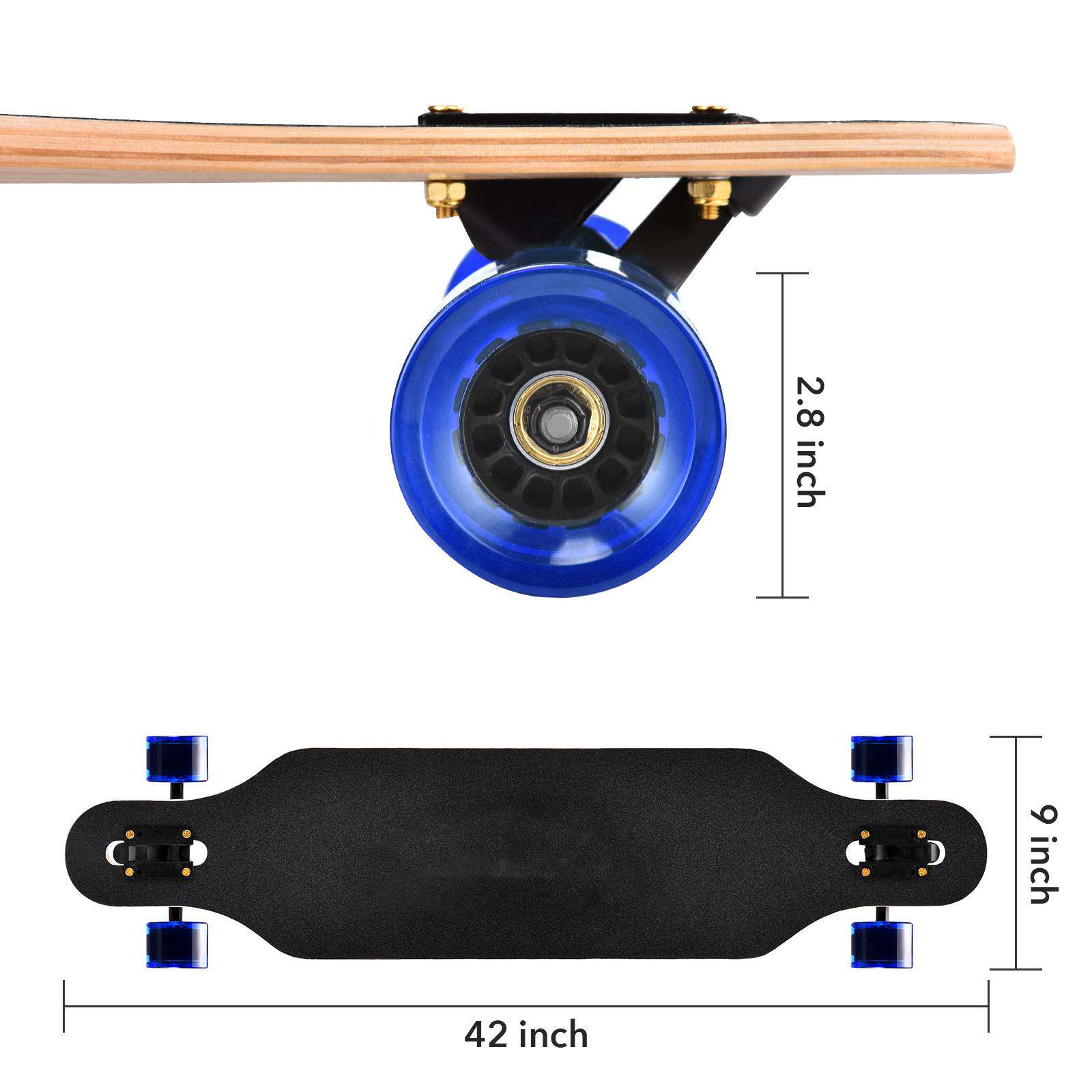 长板41寸东北枫木公路滑板巡洋舰四轮刷街滑板longboard