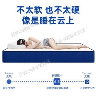 销厂家直盒颐舍蓝色记忆棉乳胶榻榻米弹簧床垫席359梦思垫真子空