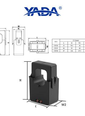 雅达/YADA电/CT式F24/5/50/微型开MXL口3流互感器卡扣改造用互感