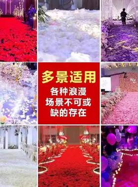 免搓仿真玫瑰F99JSJH9瓣假花瓣结婚礼表白置装饰手花求婚花雨婚房