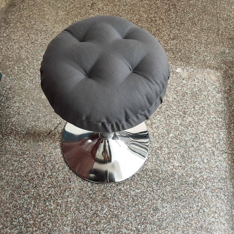 粗棉帆布印花圆形薄团加厚泡泡垫圆板凳垫子圆坐垫可定做加绑带