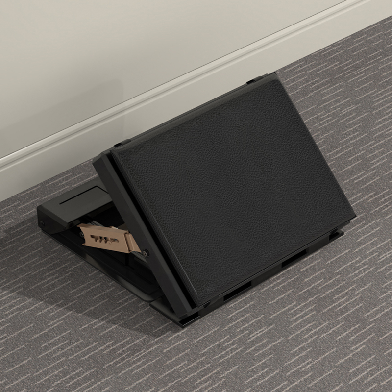 车载脚踏板皮质搁脚凳腿托办公室家用可调节脚托按摩多功能沙发凳