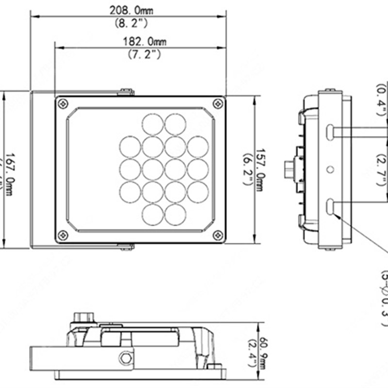 宇视科技智能交通卡口监控补光灯 LMP-S1 10度暖光频闪灯