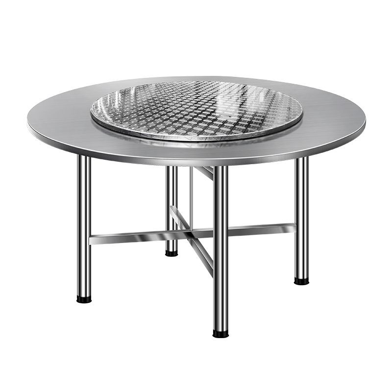 30不锈钢分体大圆桌8人10吃饭桌圆形圆桌面餐桌桌子家用圆台转盘