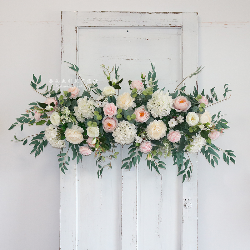 仿真花艺水牌花排路引几何售楼处开业美陈展厅装饰汽车S店布置