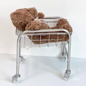 超市购物篮底座篮子便利店篮托架金属架子手拉车存放车车移动车