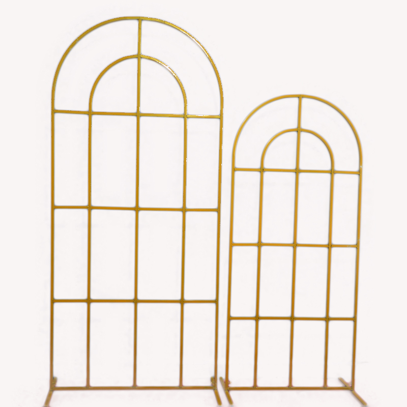 新款屏风婚礼背景中式铁艺拱门婚庆道具舞台简约花田喜事装饰摆件