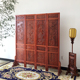 仿古木雕玄关 双面雕花酒店办公室中式 屏风隔断 客厅移动折屏实木