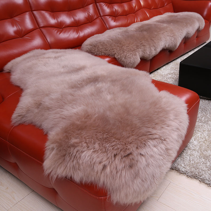 澳洲羊毛沙发坐垫整张羊皮垫子欧式加厚防滑飘窗垫长毛绒白色 - 封面