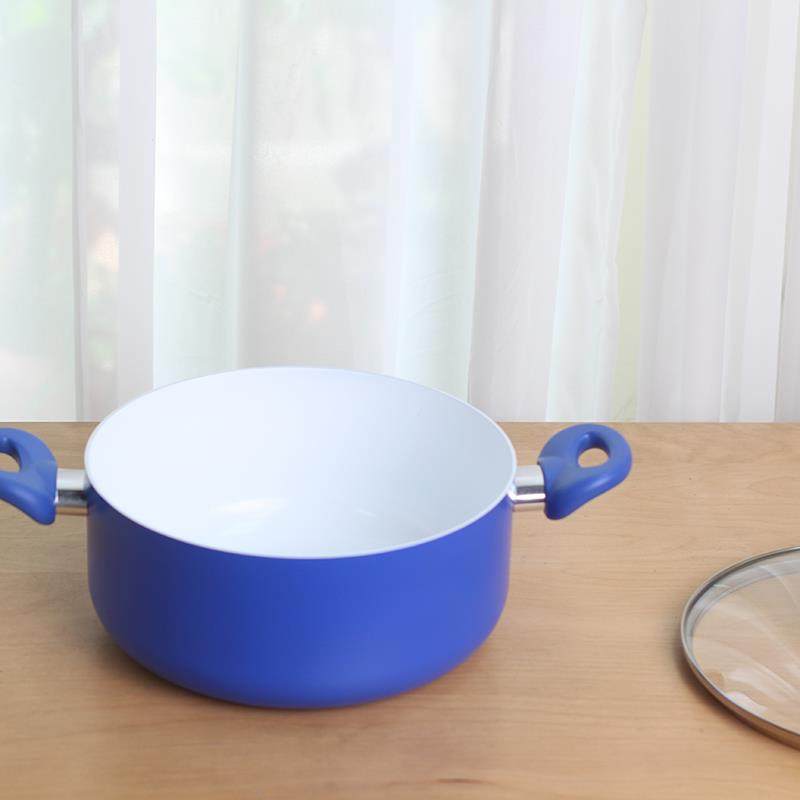 妈妈的sou选！煮出口陶粘瓷涂层铝不双耳汤锅粥无品牌/面煲汤炖肉