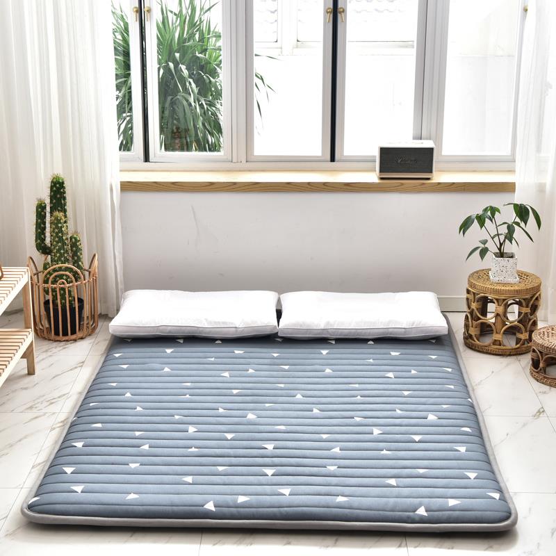 全叠棉粗布加SUQ厚地舖睡垫神器防可折榻打榻米滑单双人学生床垫