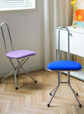 北折叠餐桌欧椅子现洽代简意约家用HCS-KLZD靠背凳子网红ins风创