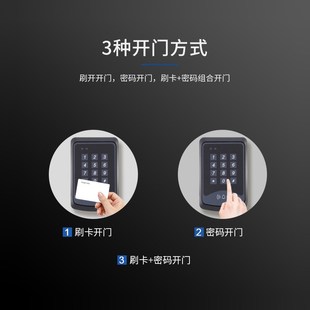 电子门禁系统套装刷卡密码玻璃门铁门磁力锁电插锁双门门禁一体机