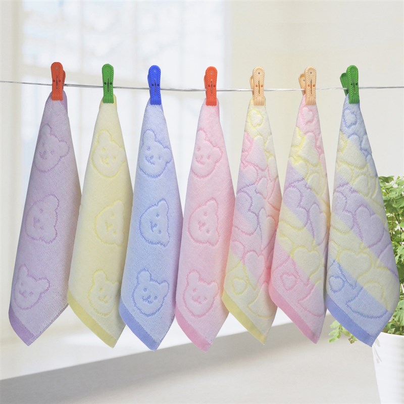 10条装 纯棉口水巾方巾宝宝小毛巾婴儿新生儿洗澡洗脸巾儿童手帕