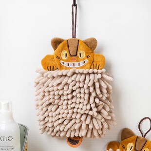 擦手巾挂式擦手毛巾吸水不掉毛厨房可爱擦手布抹手插手搽手儿童