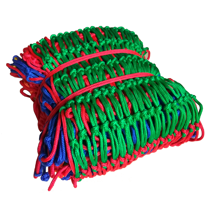 楼梯防护网护栏安全网儿童天井防坠落网幼儿园防摔网彩色尼龙绳网