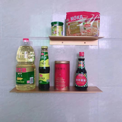 铝合金置物架挂墙壁上 厨房 浴室  展厅 客厅收纳架 一字隔板层板