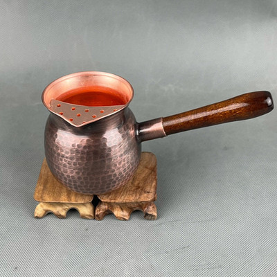 甘肃罐罐茶煮茶器纯铜煮茶罐煮茶铜罐子长嘴铜壶定制茶馆专用茶桌