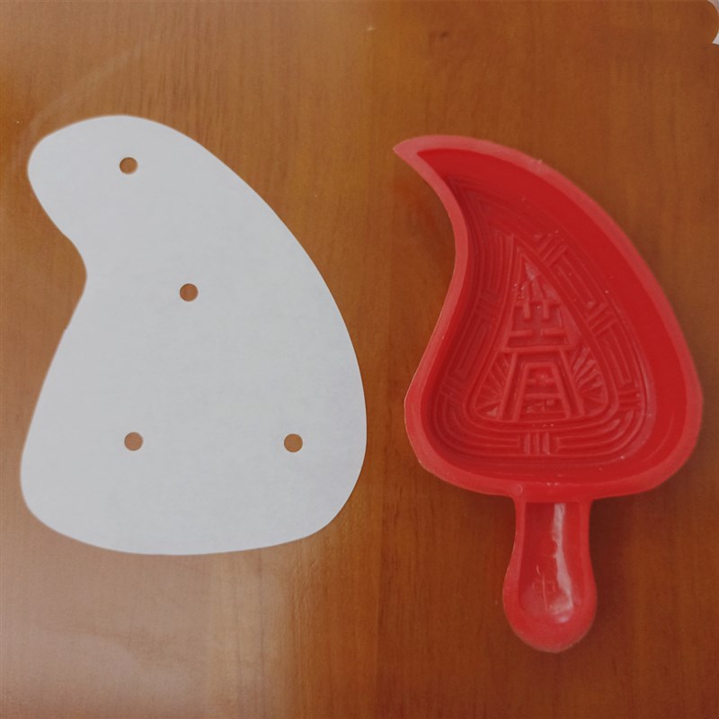 4包中号红桃粿垫纸 潮汕蒸笼油纸有透气孔不粘桃型粿印40张每包