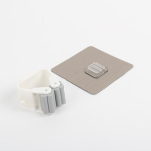 百千华拖把挂钩挂架免打孔墙壁挂卫生间扫把拖布夹粘式免钉扣夹