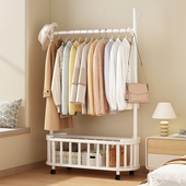 卧室移动挂衣架收纳神器脏衣篓落地衣架多功能衣帽架衣服置物架