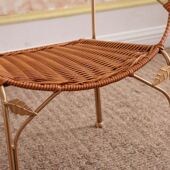 圈椅藤椅藤编椅子靠背椅庭院家用围椅儿童小腾椅成人老人休闲凳子