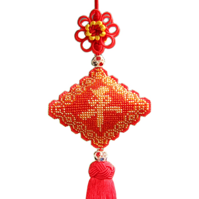 汽车挂件车内挂饰保平安符纯手工十字绣成品平安福后视镜吊坠饰品