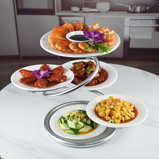 菜盘架台阶式冷盘架酒店桌面放菜架子摆盘神器转盘菜架冷菜备菜架