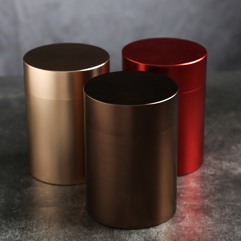 家用大号金属茶叶罐干果罐茶叶收纳盒高档精致储茶罐合金大码茶罐