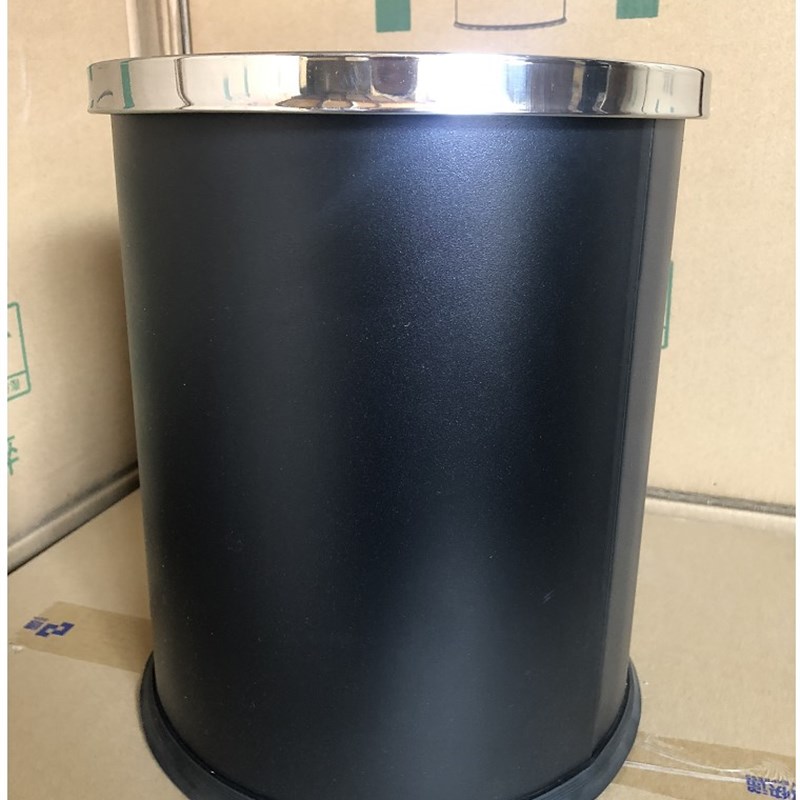 黑色铁烤漆吸烟烟头垃圾桶室内网格办公室客厅KTV烟灰桶时尚圆形